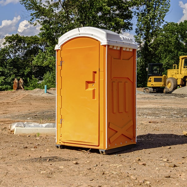 can i customize the exterior of the portable restrooms with my event logo or branding in Del Sol Texas